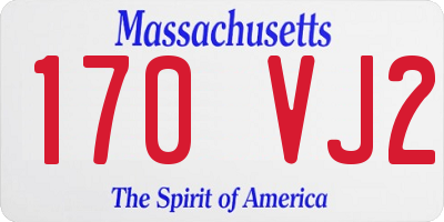 MA license plate 170VJ2