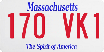 MA license plate 170VK1