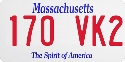 MA license plate 170VK2