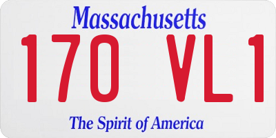 MA license plate 170VL1