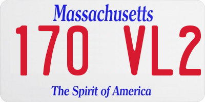 MA license plate 170VL2