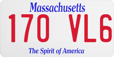 MA license plate 170VL6