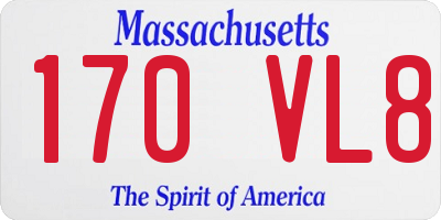 MA license plate 170VL8