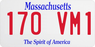 MA license plate 170VM1