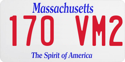 MA license plate 170VM2