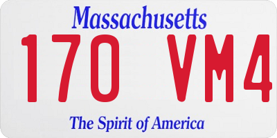 MA license plate 170VM4
