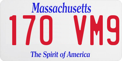 MA license plate 170VM9