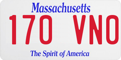 MA license plate 170VN0