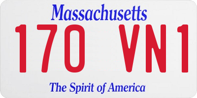 MA license plate 170VN1