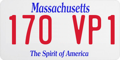 MA license plate 170VP1