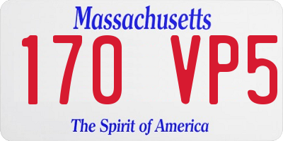 MA license plate 170VP5
