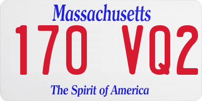MA license plate 170VQ2