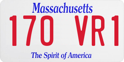 MA license plate 170VR1