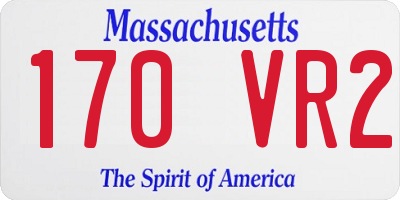 MA license plate 170VR2
