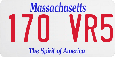 MA license plate 170VR5