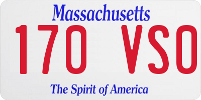 MA license plate 170VS0