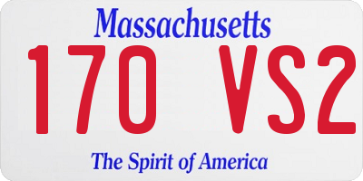 MA license plate 170VS2