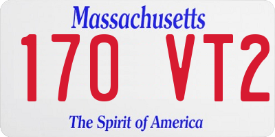 MA license plate 170VT2