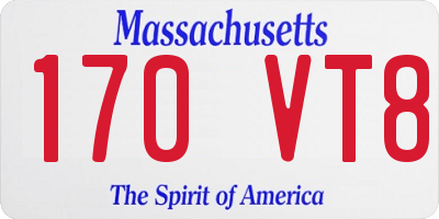 MA license plate 170VT8