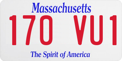 MA license plate 170VU1