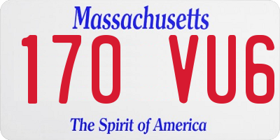 MA license plate 170VU6