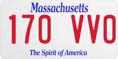MA license plate 170VV0