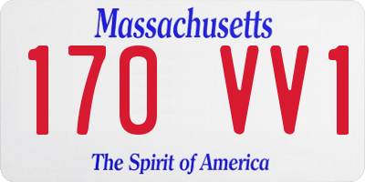 MA license plate 170VV1