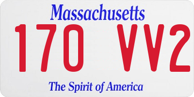 MA license plate 170VV2