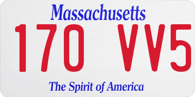 MA license plate 170VV5