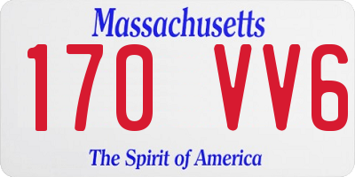 MA license plate 170VV6