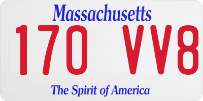MA license plate 170VV8