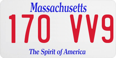 MA license plate 170VV9