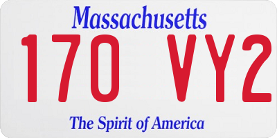 MA license plate 170VY2