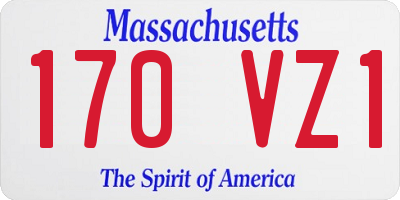 MA license plate 170VZ1
