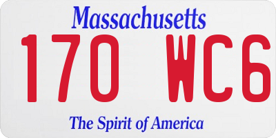 MA license plate 170WC6