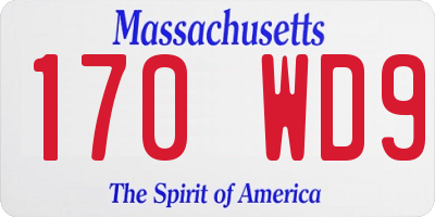 MA license plate 170WD9