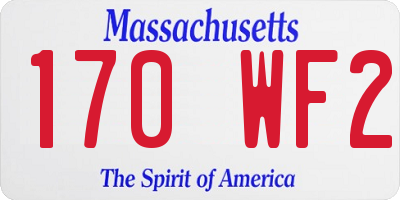 MA license plate 170WF2