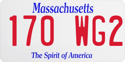 MA license plate 170WG2