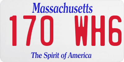MA license plate 170WH6
