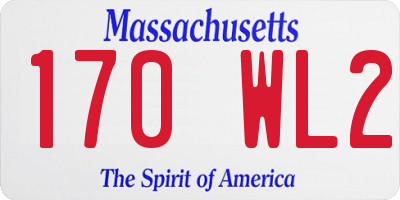MA license plate 170WL2