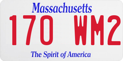 MA license plate 170WM2