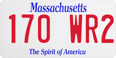 MA license plate 170WR2