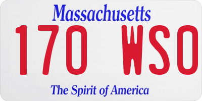 MA license plate 170WS0