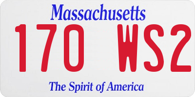 MA license plate 170WS2
