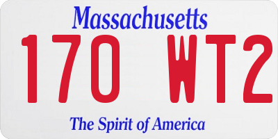 MA license plate 170WT2