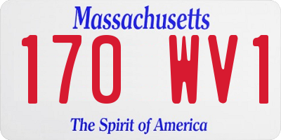 MA license plate 170WV1