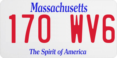 MA license plate 170WV6