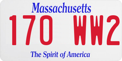 MA license plate 170WW2