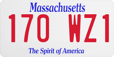 MA license plate 170WZ1