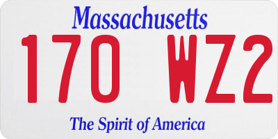 MA license plate 170WZ2